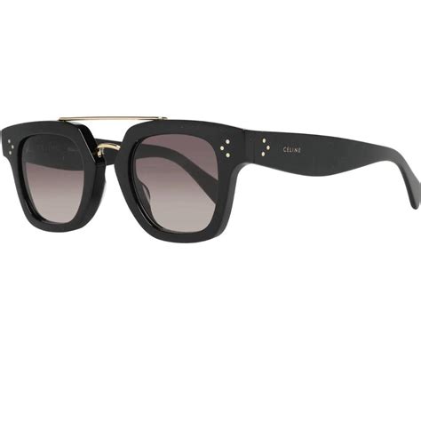 celine cl40024u-01f|Celine CL40024U 01F Acetate Shiny Black / Gradient Brown Lens.